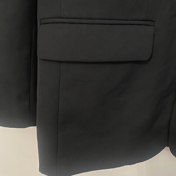 LL Bean Blazer Mens 44 Tall Black Micro Polyester Lined 2 Button Sports Jacket - Picture 4 of 11